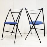 Pair of vintage 1980 folding chairs