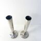 Pair of silver-plated metal candlesticks, 1930