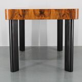 1930s Art Deco Extendable Dining Table in Walnut Finish , Czechoslovakia