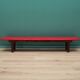 Red eco leather bench, Danish design, 1990s, production: Denmark