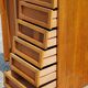 Vintage Golden Blond Oak Chest of drawers Feet Compass 6 Drawers 1 Door 50s