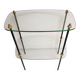 Vintage display 1950 / 1960, side table / sofa end, glass shelves