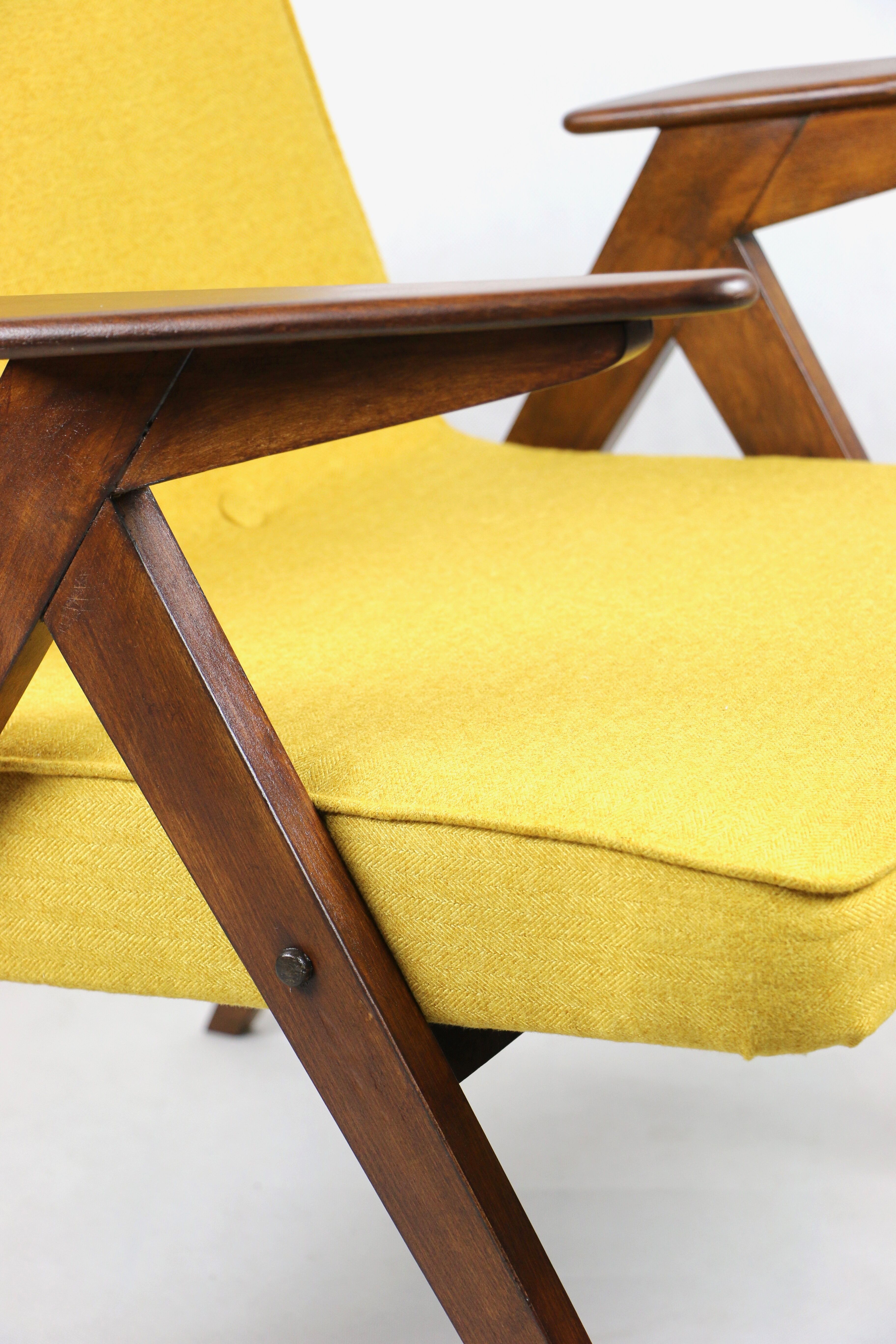 Yellow tweed bunny armchair
