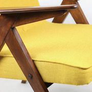 Yellow tweed bunny armchair