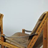 BRUKSBO / vintage Hunter safari easy chairs (2) / Torbjørn Afdal / Norway 1960s