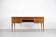 Midcentury Italian Desk In Walnut, Brass And Glass.