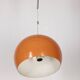 Vintage 70's chandelier in orange metal, italian design