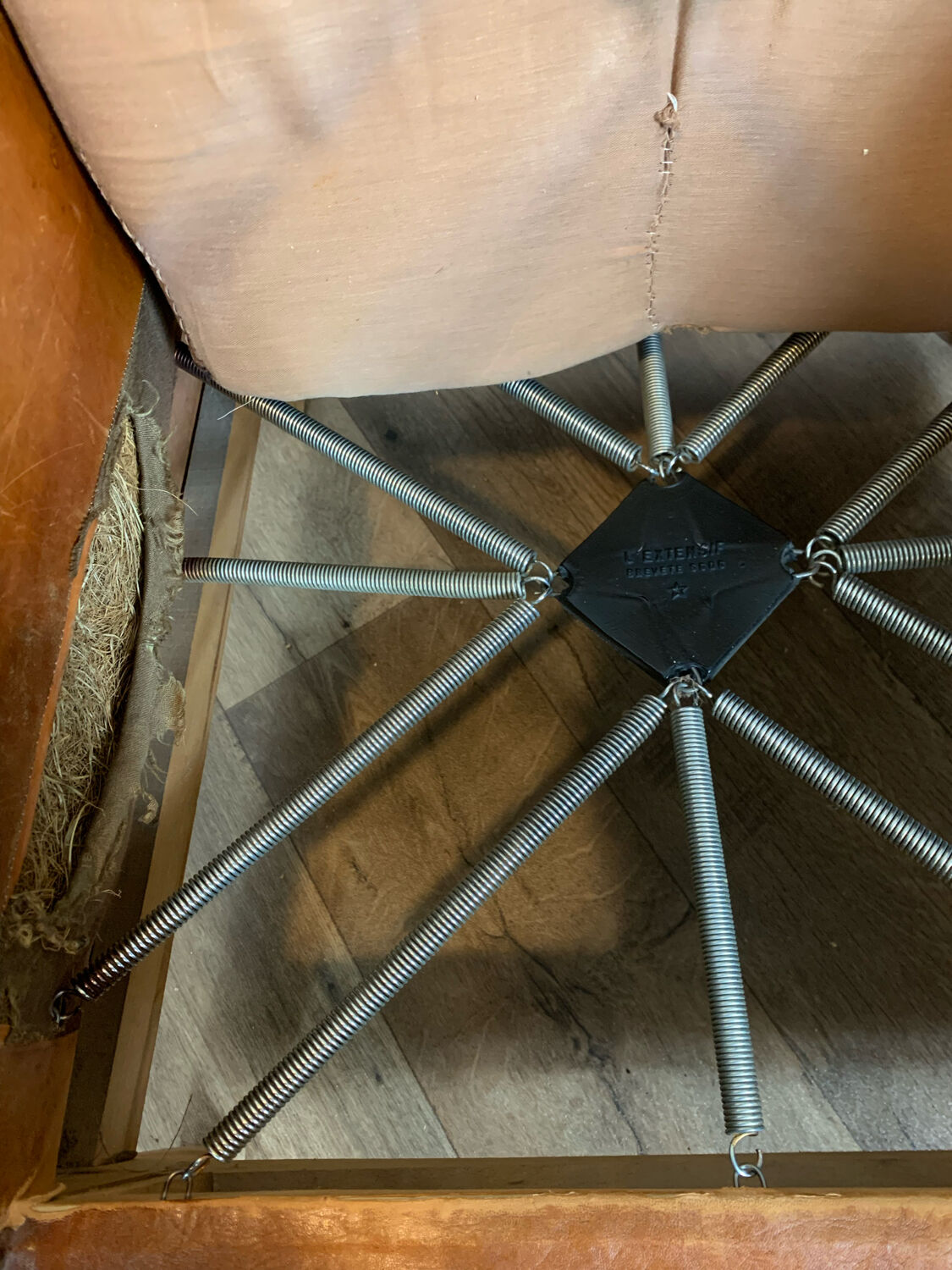 Club armchair in leather 1930