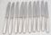 Christofle Rubans, 10 silver-plated table knives, in excellent condition.