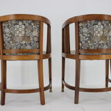 1900s pair of viennese secession armchairs