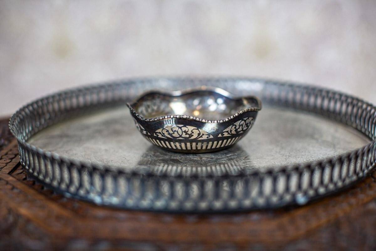 Silver-Plated Coffee Set with Tray, 1920s, Set of 6