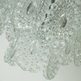 3-tier PENDANT LIGHT with 29 oval glass discs graewe chandelier 1960s