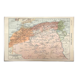 Vintage map of North Africa 1922