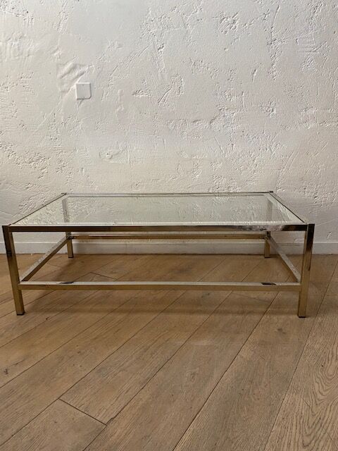 Glass coffee table