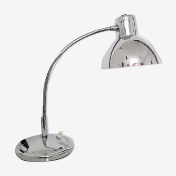Adjustable desk / workshop lamp - Chrome metal - 1950
