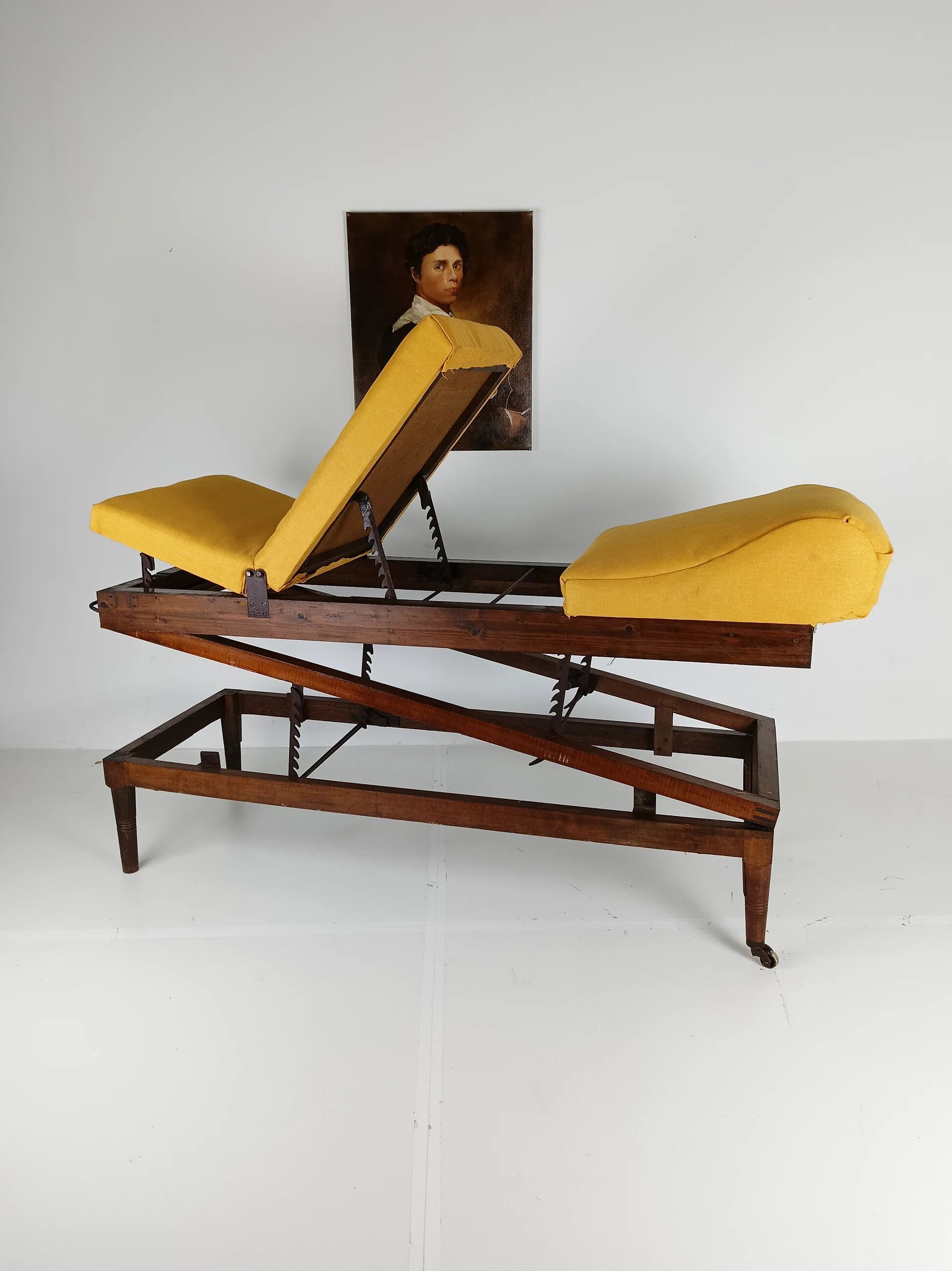 Antique English military hospital bed