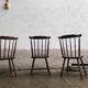 3 chaises bistrot style “menuet” Baumann années 1970 en hêtre bois ancien vintage legrand design