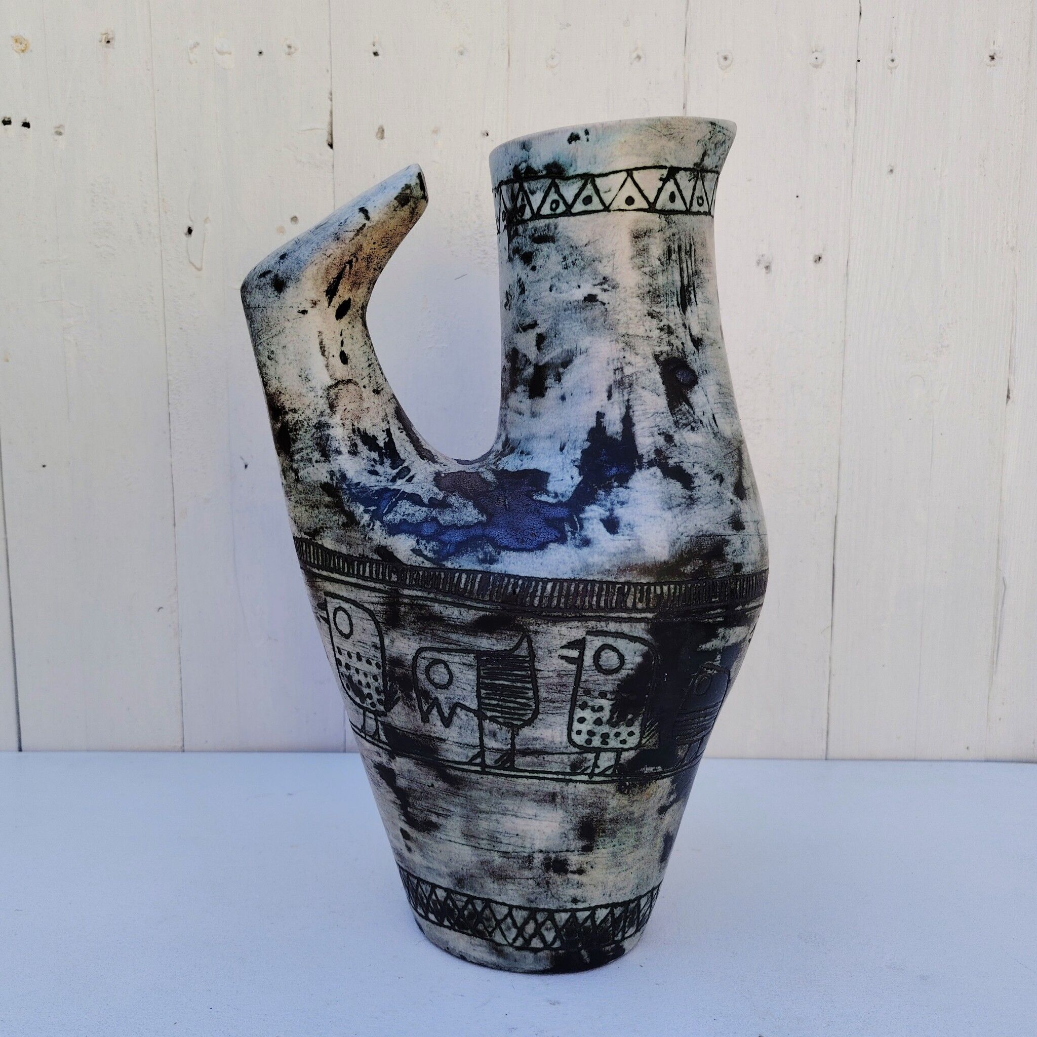 Large zoomorphic vase, ceramic by Jacques Blin