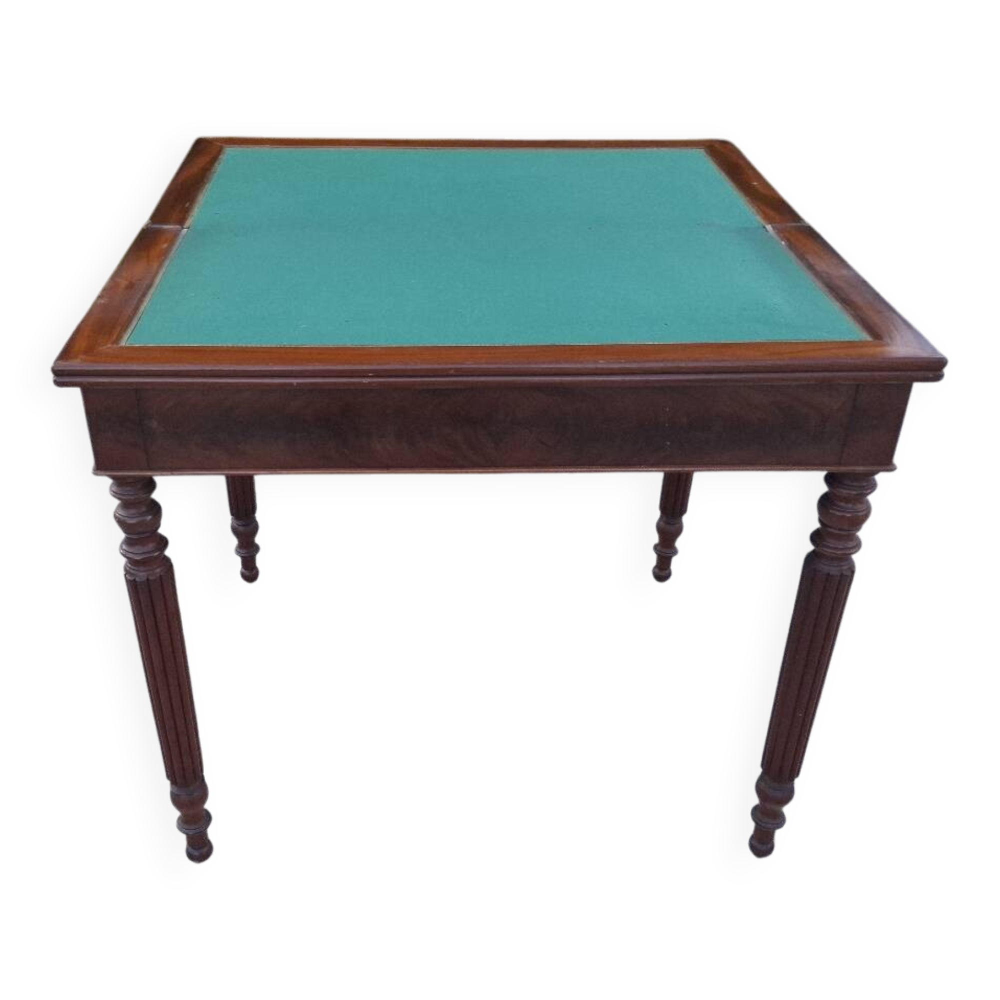 19th century mahogany games table, console