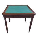 19th century mahogany games table, console