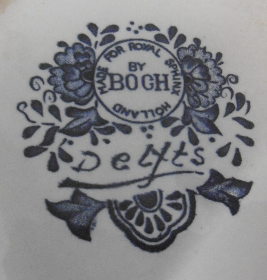 Vase en faience de Delft Royal Sphinx - decor oiseau bleu
