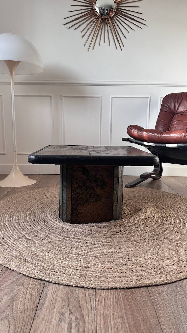 Brutalist coffee table by Paul Kingma
