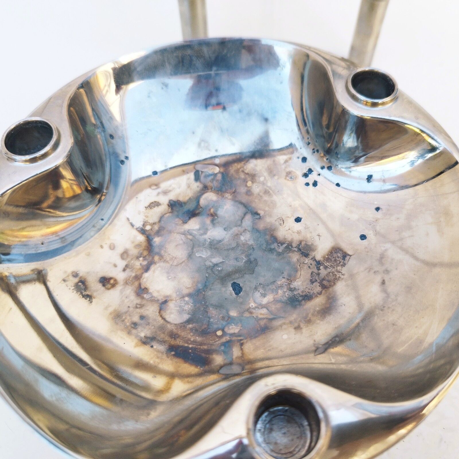 Bougeoirs métal chromé Nagel design 60/70