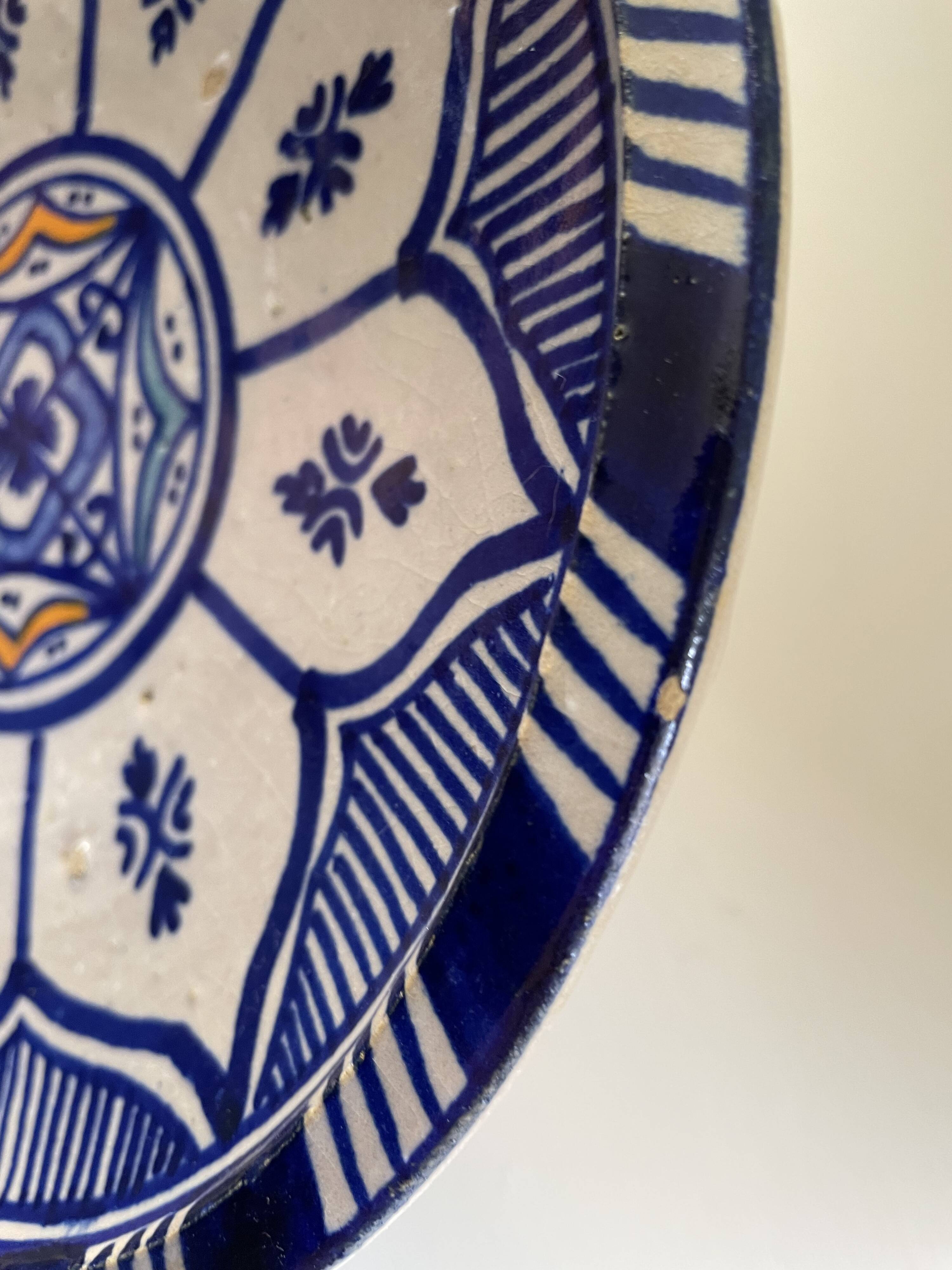 Cobalt blue Moroccan plate