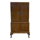 1950s English buffet bar in walnut and walnut burl.