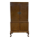 1950s English buffet bar in walnut and walnut burl.