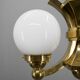Art Deco Brass and Glass Chandelier by Gocar, 1910s, Restored