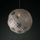 Vintage murano sphere ball pendant lamp Italy 1950s