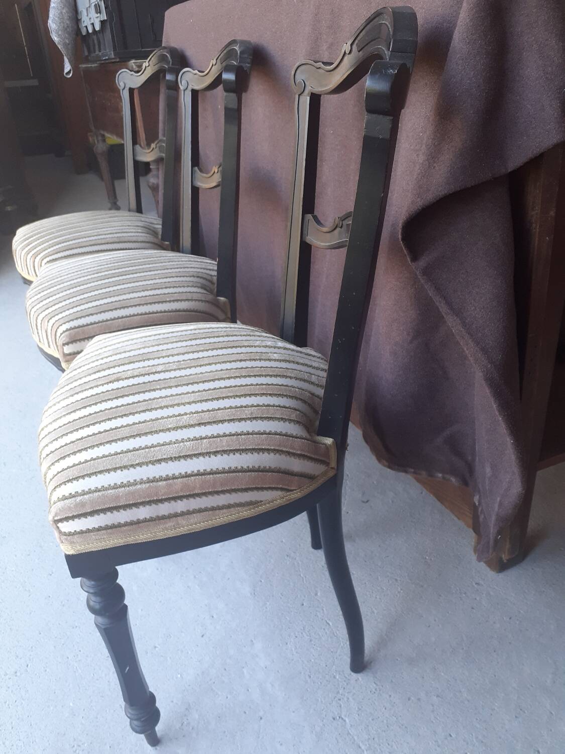 Set of 3 antique Napoleon III style chairs