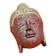 Hanging mask with Buddha face, carved polychrome wood