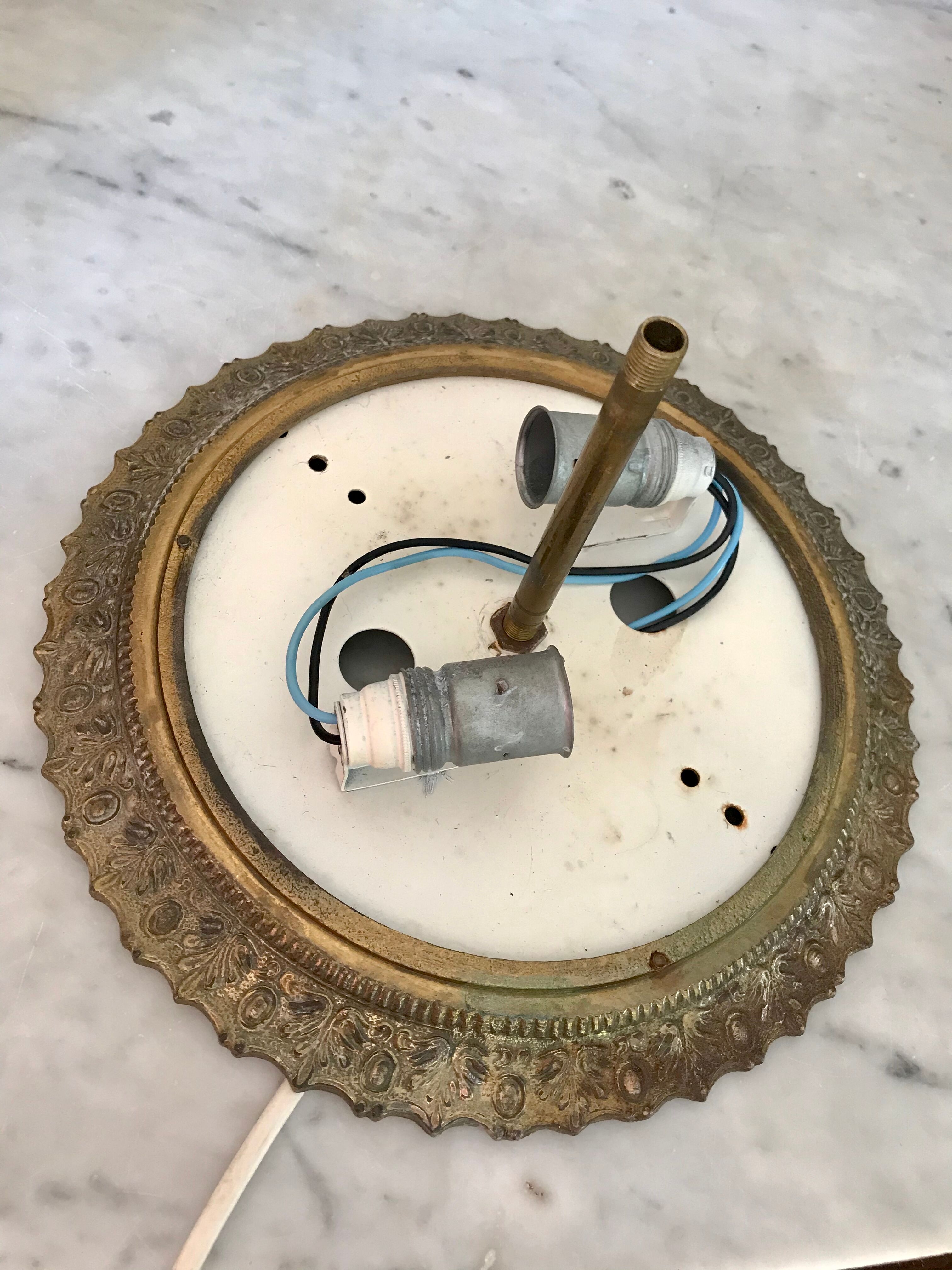 Early 20th century crystal ceiling light