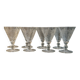 8 large Art Deco crystal glasses, grape clusters (+ 2 gifts)
