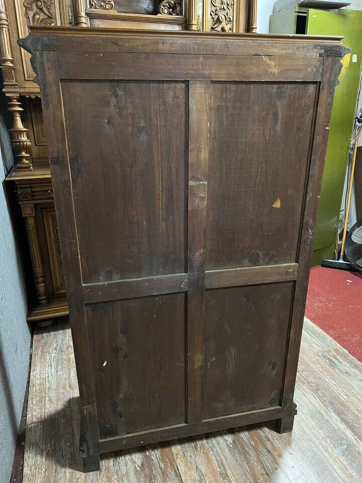 Notary cabinet with drawers in solid walnut, Napoleon III period, circa 1850