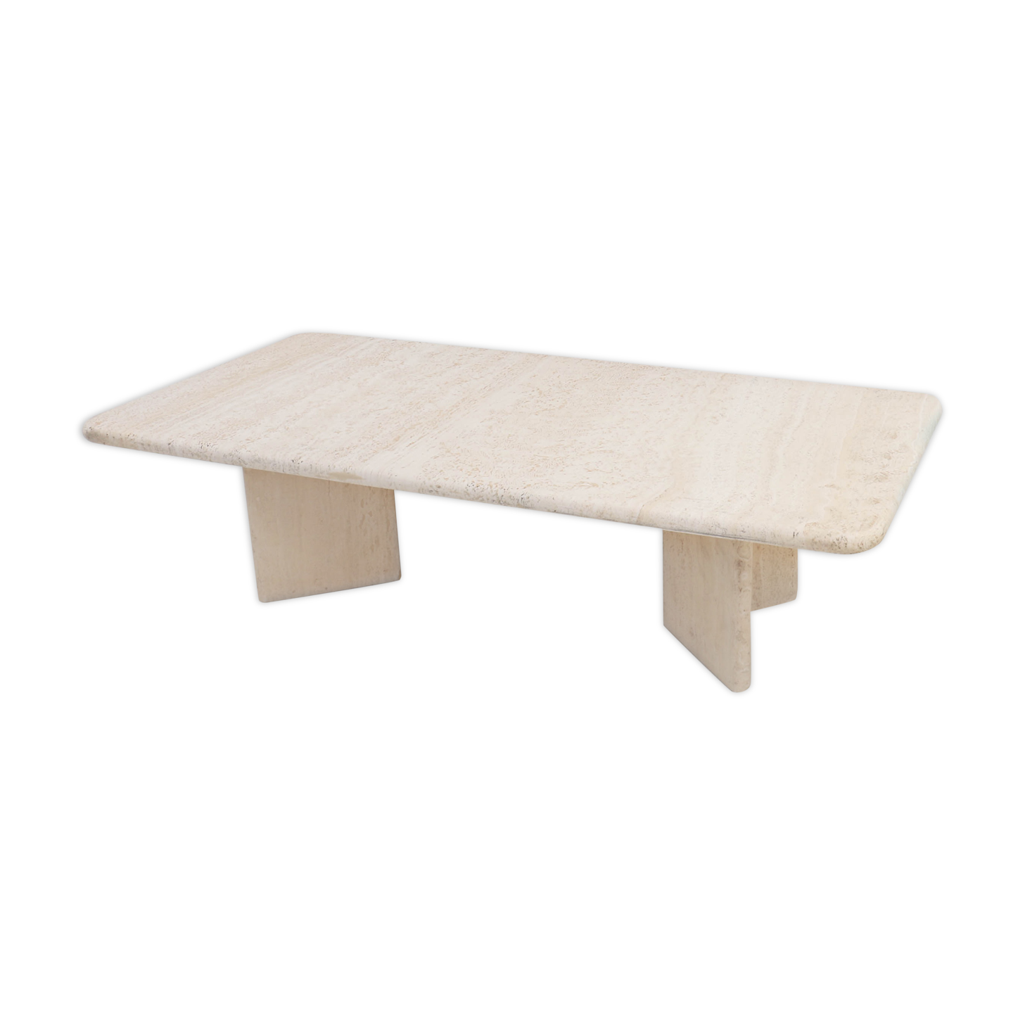 Vintage italian travertine coffee table