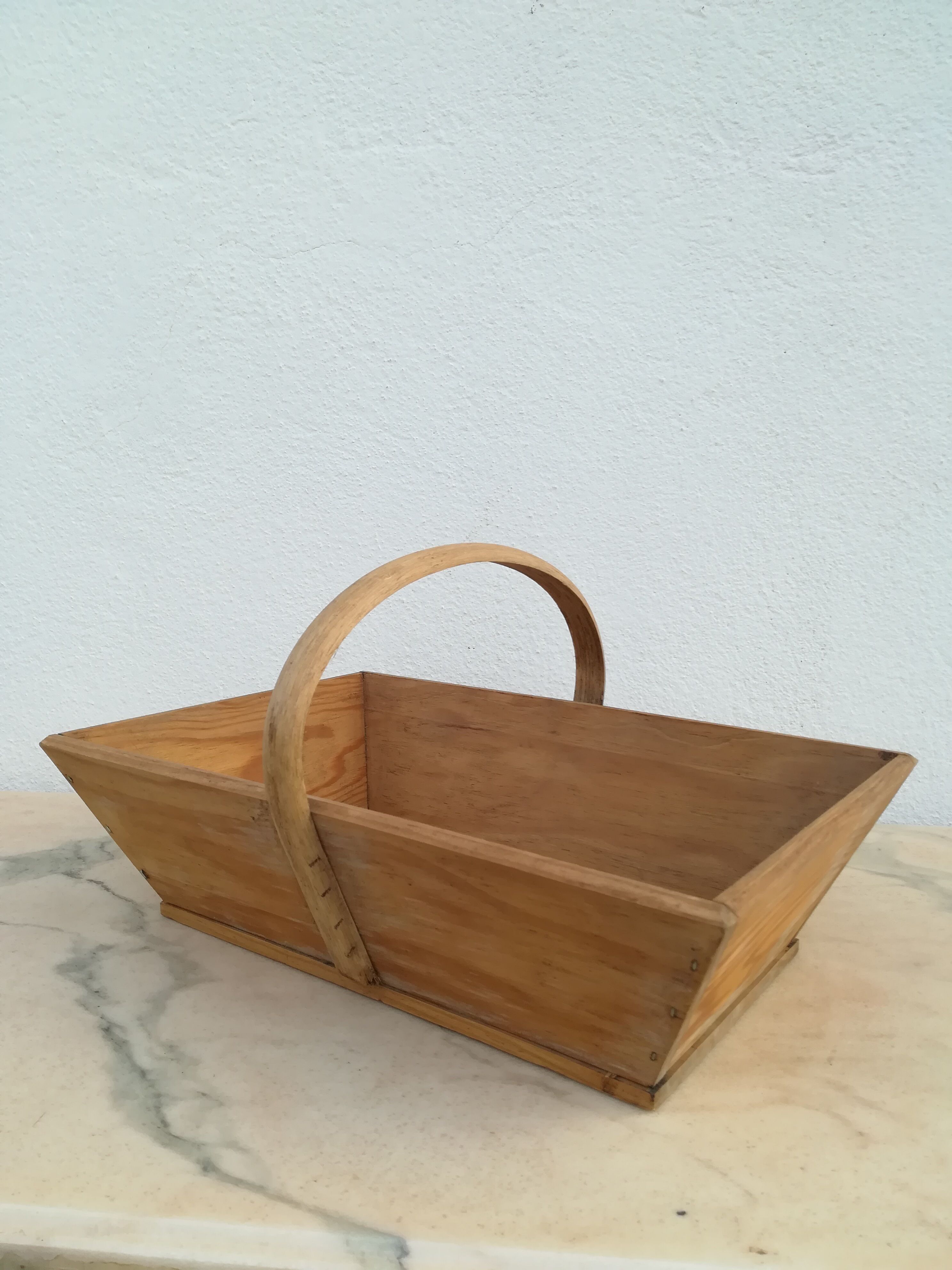 Wooden picking basket