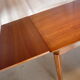 Scandinavian extendable rectangular teak table