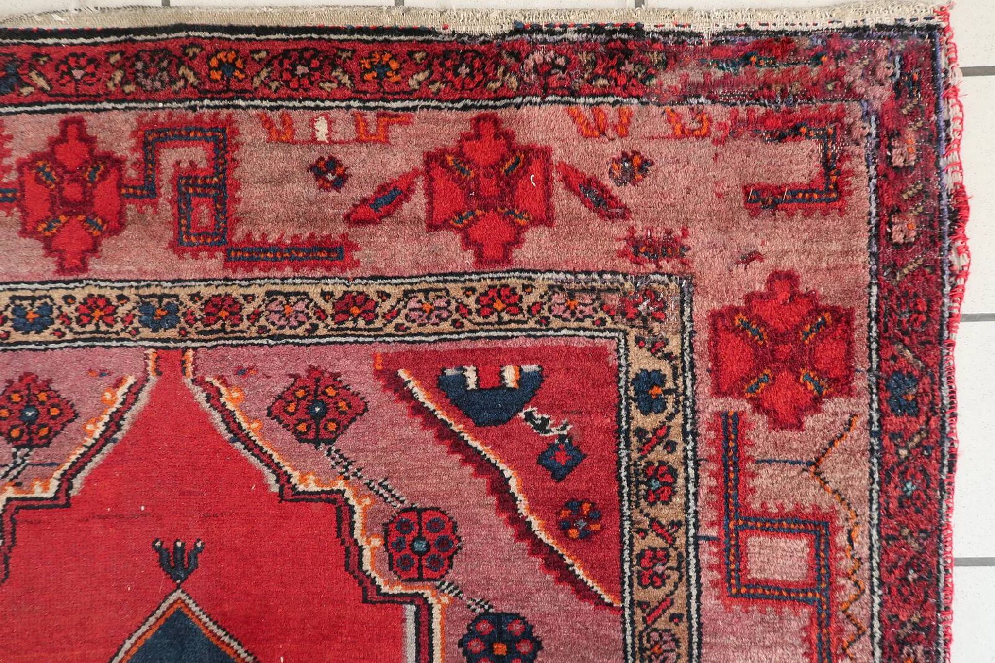 Antique 1920s Persian Malayer rug 127cm x 220cm - 1C1252