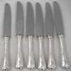 Christofle Marly, 6 table knives, silver-plated, in excellent condition.