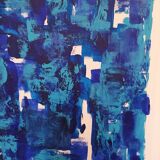 Abstract painting by decorator Erik Huet Alvarez