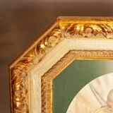 Original carved wooden frame with mat and Renoir print. Painting by Renoir.