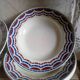 Assorted eight old plates of Badonviller and Mill of Wolves