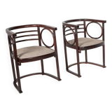 Pair of Fledermaus armchairs by Joseph Hoffman, Vienna, 1900s