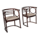 Pair of Fledermaus armchairs by Joseph Hoffman, Vienna, 1900s