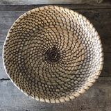 Straw and wicker basket