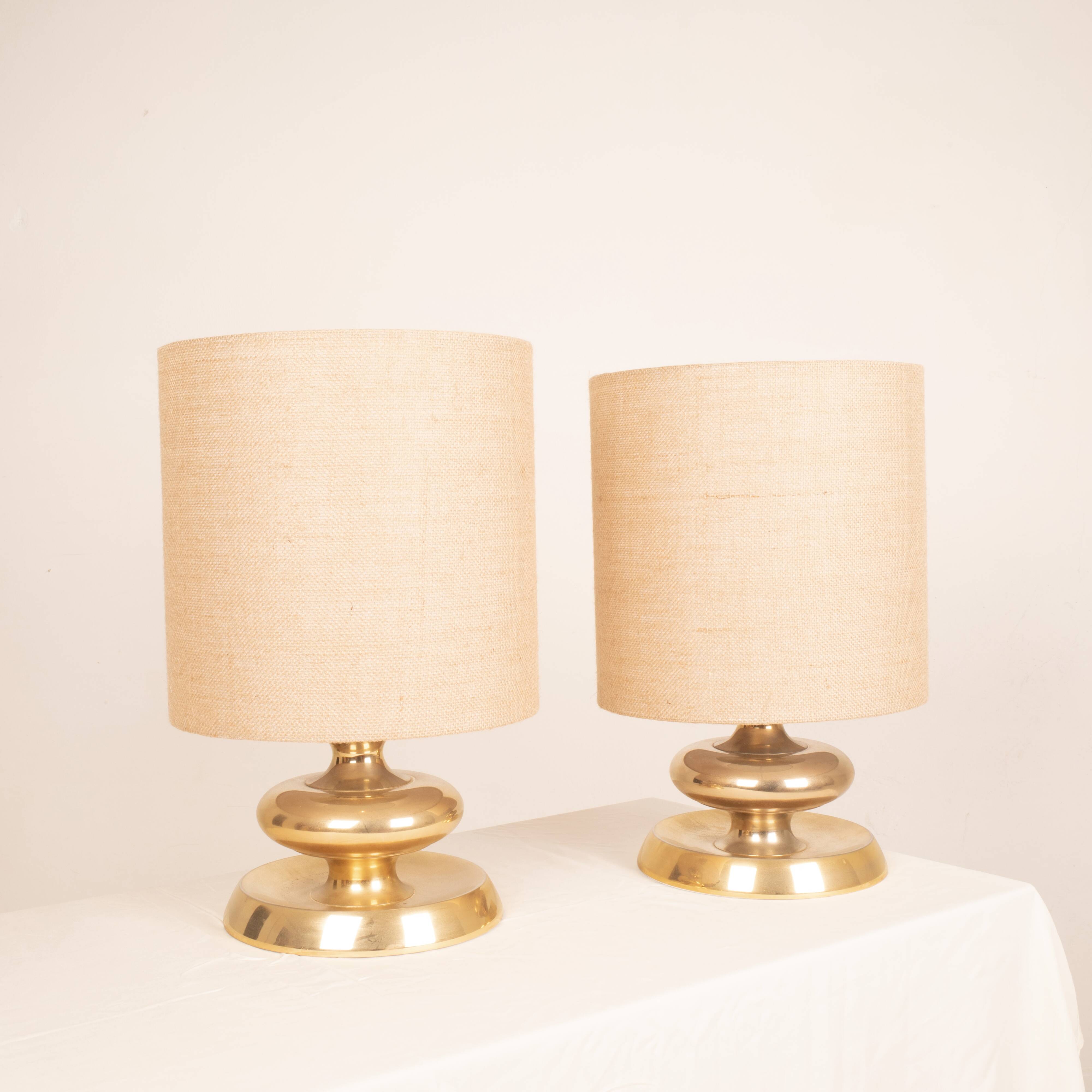 Pair of C-363 Lamps 24K Gold Edition by Luci Italia, 1970