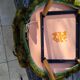 Vintage pelfran green furry chair
